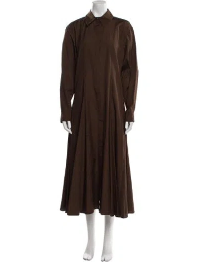 Pre-owned Max Mara Long Dress In Brown