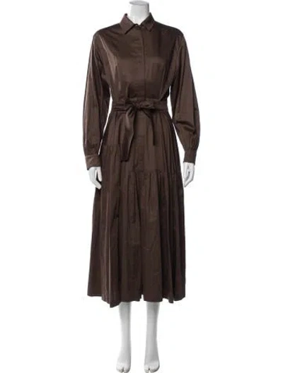 Pre-owned Max Mara Long Dress In Brown