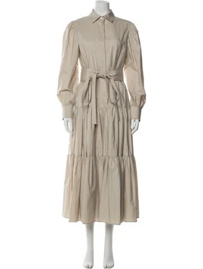 Pre-owned Max Mara Long Dress In Neutral