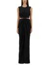 Max Mara Women Panaro Silk Satin Dress In Hourglass In Black