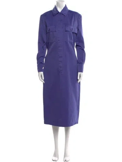 Pre-owned Max Mara Long Dress In Purple