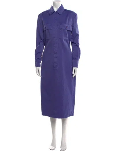 Pre-owned Max Mara Long Dress In Purple