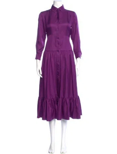 Pre-owned Max Mara Long Dress In Purple