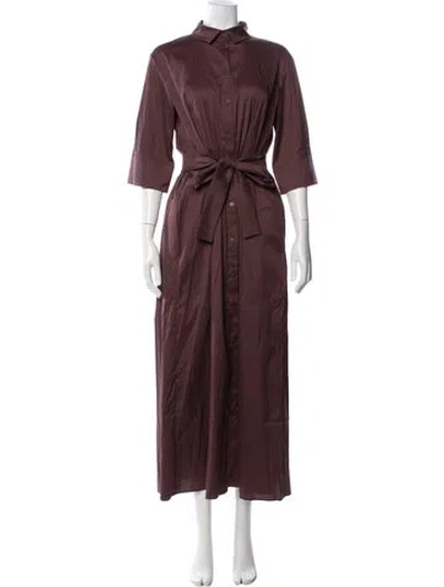 Pre-owned Max Mara Long Dress W/ Tags In Burgundy