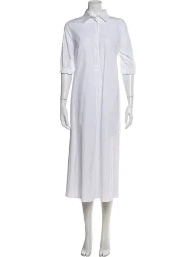Pre-owned Max Mara Long Dress In White