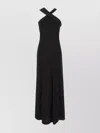 Max Mara Maxi Dress With Satin Neckline 'anta