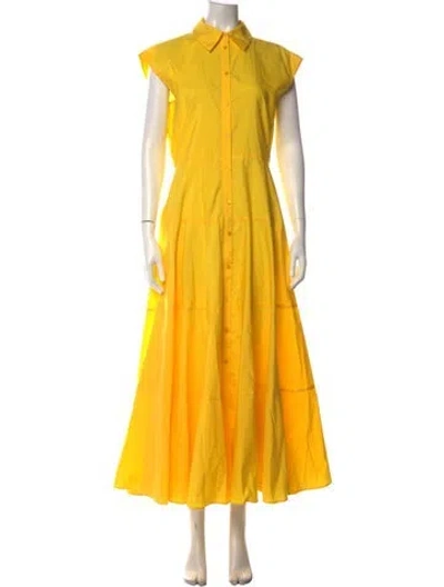 Pre-owned Max Mara Long Dress In Yellow