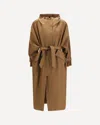Max Mara Brown Polyester Coat In Green