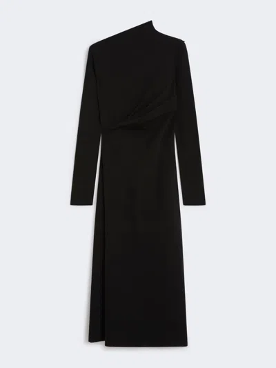 Max Mara Long Jersey Dress In Black