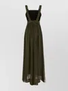 Max Mara Military Green Cotton And Silk Jumpsuit