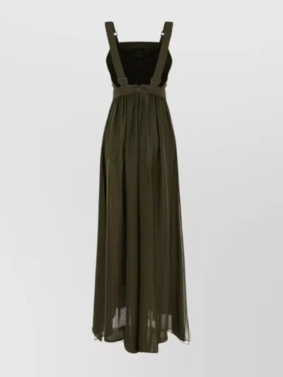 MAX MARA LONG JUMPSUIT SILK SHEER OVERLAY
