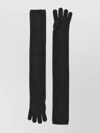 MAX MARA LONG KNITTED FIVE FINGERS SOFT GLOVES