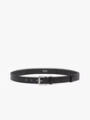 Max Mara Long Leather Belt In Black