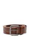 Max Mara Long Adjustable Belt Metal Buckle In Brown