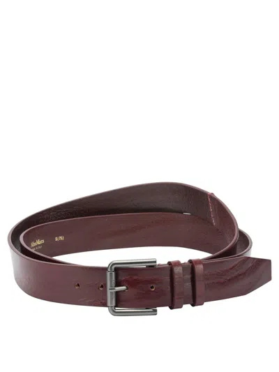 Max Mara Versatile Leather Belt Adjustable Length In Brown