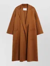 Max Mara Long Length Wide Sleeves Coats In Brown