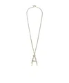 Max Mara Long Metal Pendant Necklace