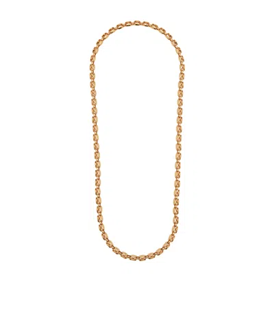 Max Mara Long Metallic Necklace - Bronze In Gold