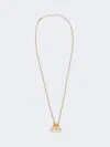 Max Mara Long Necklace With Pasticcino Bag Charm In Gold