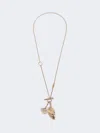 Max Mara Long Necklace With Pendants In Gold