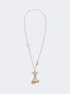 Max Mara Long Necklace With Pendants In Gold