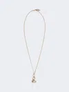 Max Mara Long Necklace With Stamp Pendant In Gold