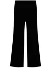 Max Mara Studio Cady Black Flared Trousers In Black