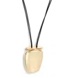 Max Mara Adjustable Cord Pendant Necklace In Gold
