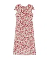Max Mara Long Printed Crepe Dress In Multicolor
