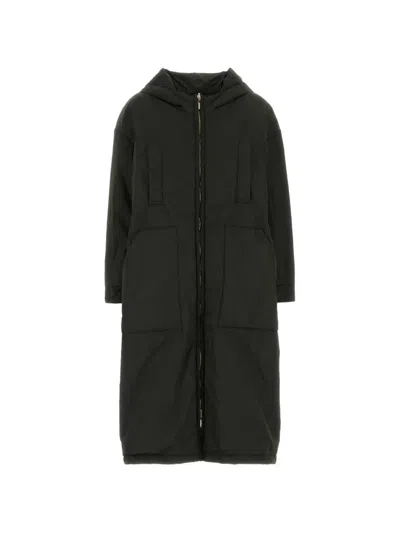 Max Mara Long, Reversible Padded Parka In Radzmir And Water-repellent Canvas In Black