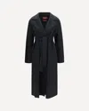 Max Mara Studio Cles Single-breasted Wool Coat In Black