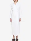 Max Mara Cotton-blend Twill Wrap Dress In White