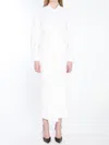 Max Mara Wrap Design Dress Buttoned Cuffs In White