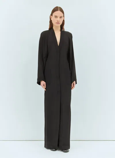 Max Mara Long Silk Dress In Black