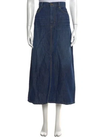 Pre-owned Max Mara Long Skirt In Blue
