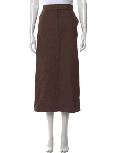 Pre-owned Max Mara Long Skirt In Brown