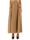 Max Mara Long Skirt "euphemia" In Brown