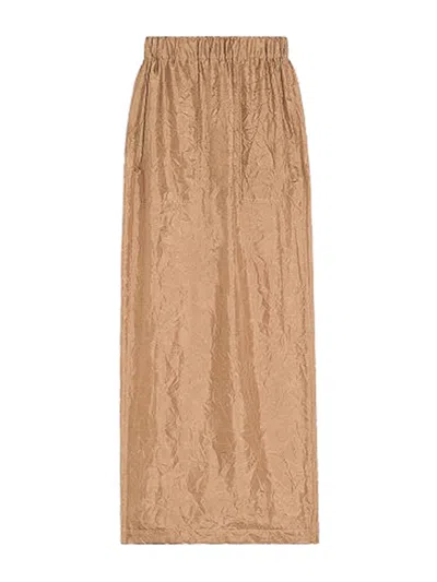 MAX MARA LONG SKIRT IN CRUSHED WOOL AEROSO1234