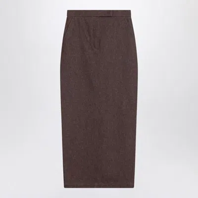 MAX MARA MAX MARA LONG SKIRT IN DENIM EFFECT