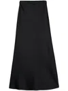 Max Mara Black High Rise Long Skirt In ブラック
