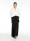 Max Mara Long Skirt In Silk Chiffon In Black