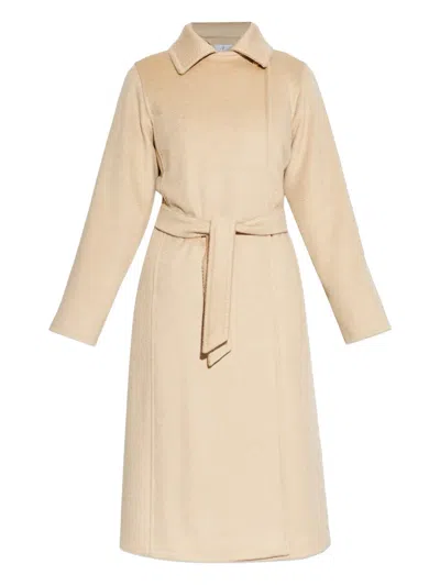 MAX MARA LONG-SLEEVE BELTED COAT