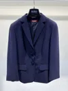 Max Mara Long Sleeve Blazer In Blue