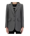 Max Mara Long Sleeve Blazer In Gray