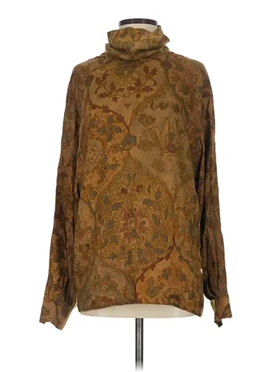 Pre-owned Max Mara Long Sleeve Blouse In Brown