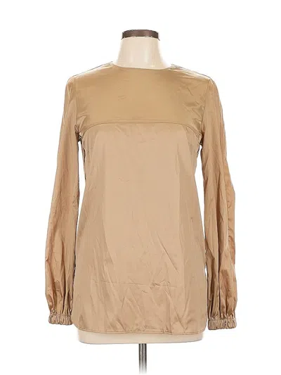 Pre-owned Max Mara Long Sleeve Blouse In Gold