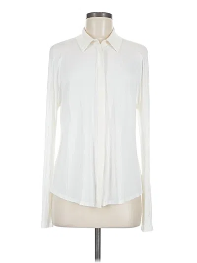 Pre-owned Max Mara Long Sleeve Blouse In Ivory