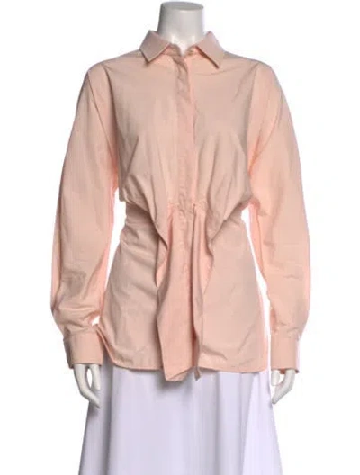 Pre-owned Max Mara Long Sleeve Blouse In Pink
