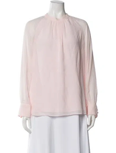 Pre-owned Max Mara Long Sleeve Blouse In Pink