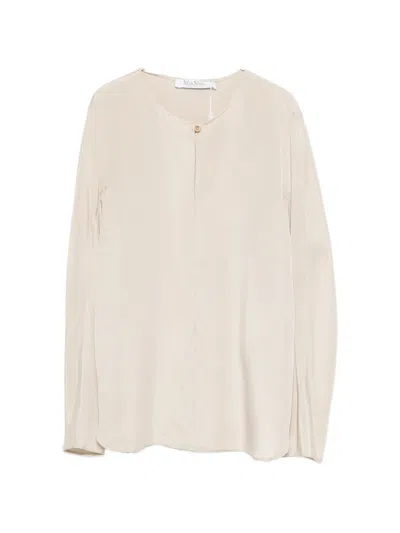 Max Mara Long-sleeve Blouse In White
